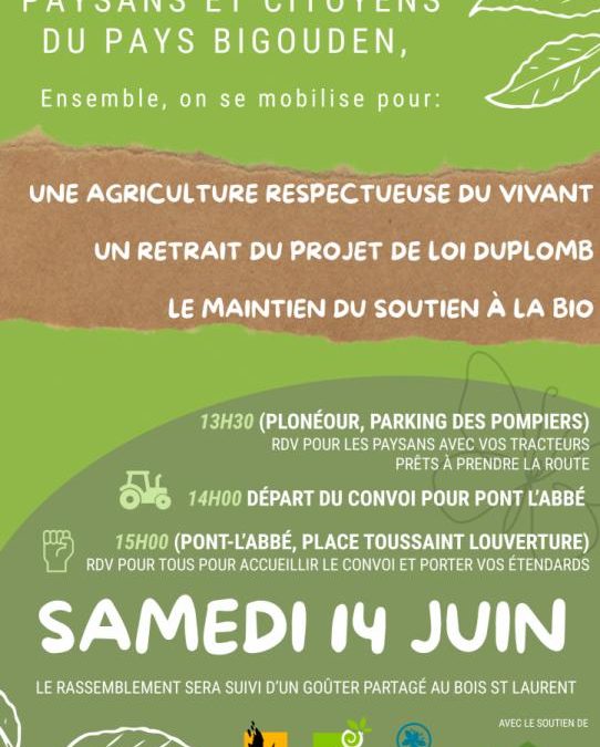 MOBILISATION POUR UNE AGRICULTURE RESPECTUEUSE DU VIVANT.